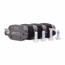BOSCH 0 986 494 934 Brake pad set Low-Metallic with acoustic wear warning with bolts/screws with accessories FIAT: 500L