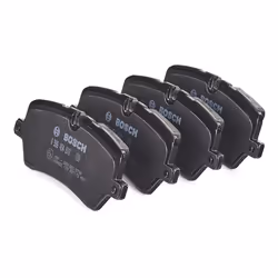 BOSCH 0 986 494 810 Brake pad set Low-Metallic with anti-squeak plate, with mounting manual LAND ROVER: Discovery 5, Range Rover 4, Range Rover Sport