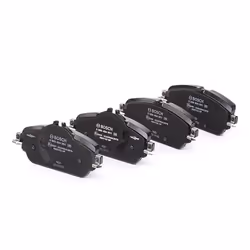 BOSCH 0 986 494 951 Brake pad set Low-Metallic with anti-squeak plate MERCEDES-BENZ: C-Class Saloon, B-Class, E-Class Saloon