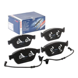 BOSCH 0 986 494 988 Brake pad set Low-Metallic with piston clip, with anti-squeak plate AUDI: A8 D4, Q5