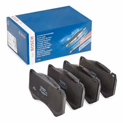 Brake pad set; BOSCH; Low-Metallic with anti-squeak plate; for MERCEDES-BENZ; 0004205800, 0004206800, 0004206900, 0004209200, ...