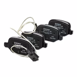 BOSCH 0 986 494 779 Brake pad set Low-Metallic with integrated wear sensor with anti-squeak plate FIAT: 500 Hatchback, Panda II Hatchback