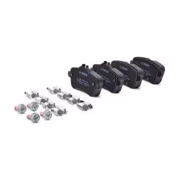 BOSCH 0 986 494 783 Brake pad set Low-Metallic with anti-squeak plate, with mounting manual MERCEDES-BENZ: GLS, ML-Class, A-Class
