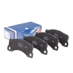 BOSCH 0 986 494 787 Brake pad set Low-Metallic with anti-squeak plate PORSCHE: Cayenne, Macan, Panamera