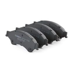 BOSCH 0 986 494 791 Brake pad set Low-Metallic with integrated wear warning contact, with acoustic wear warning with anti-squeak plate