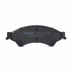 BOSCH 0 986 494 791 Brake pad set Low-Metallic with integrated wear warning contact, with acoustic wear warning with anti-squeak plate