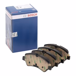 Brake pad set; BOSCH; Low-Metallic with anti-squeak plate; for FORD; 1763916, 1840037, 1916327, BK212M008AA, BK212M008AC
