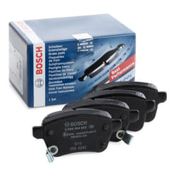 BOSCH 0 986 494 802 Brake pad set Low-Metallic with acoustic wear warning with anti-squeak plate FIAT: 500L, Tipo Hatchback, Tipo Estate