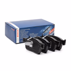 Brake pad set; BOSCH; Low-Metallic with piston clip, with anti-squeak plate; for LAND ROVER; C2C41874, C2C4198, LR061373, LR0 ...