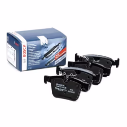 Brake pad set; BOSCH; Low-Metallic with anti-squeak plate; for JAGUAR, VOLVO, LAND ROVER, POLESTAR; J9C14009, T2H41074, T2H42 ...