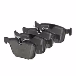 BOSCH 0 986 494 819 Brake pad set Low-Metallic with anti-squeak plate JAGUAR: XF Saloon, E-Pace, F-Pace, VOLVO: XC90 II, XC60 II, S90 II