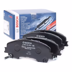 Brake pad set; BOSCH; Low-Metallic with acoustic wear warning; for NISSAN, INFINITI, RENAULT; 410608710R, D10604CC0A, D10604G ...