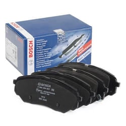 BOSCH 0 986 494 827 Brake pad set Low-Metallic with acoustic wear warning with anti-squeak plate HYUNDAI: Santa Fé IV, SANTA FE 3, KIA: SORENTO 3