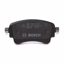 BOSCH 0 986 494 833 Brake pad set Low-Metallic with anti-squeak plate AUDI: A6 C8 Avant, A7 Sportback, A5 B9 Sportback, VOLKSWAGEN: Touareg III