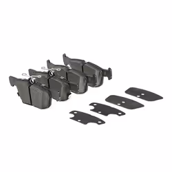BOSCH 0 986 494 839 Brake pad set Low-Metallic with acoustic wear warning with anti-squeak plate FORD: Mondeo 5 Limousine, Galaxy Mk3 MPV