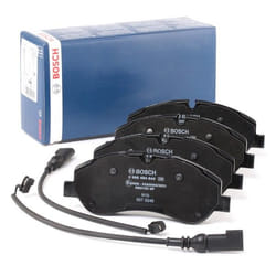 BOSCH 0 986 494 844 Brake pad set incl. wear warning contact with anti-squeak plate FORD: Transit Custom V362 Minibus, Transit Mk7 Van