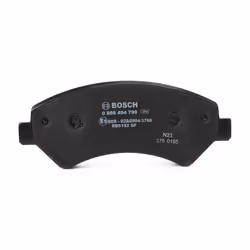 BOSCH 0 986 494 799 Brake pad set Low-Metallic with integrated wear sensor with anti-squeak plate, with mounting manual PEUGEOT: Boxer Van