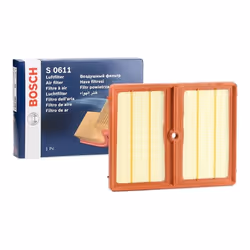 Air filter; BOSCH; 30 218 271 Filter Insert; for AUDI, SEAT, VOLKSWAGEN, SKODA, VW; 04C129620A, 04C129620A, 04C129620A, 04C12 ...