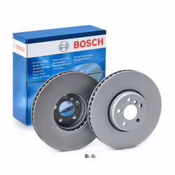 Brake disc; BOSCH; 348 36 112 two-part brake disc, Vented Coated High-carbon; for BMW, TOYOTA; 34106880075, 34116860911, 4351 ...