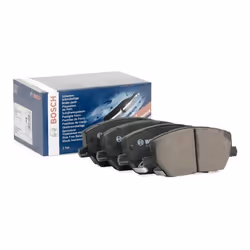 Brake pad set; BOSCH; Low-Metallic with integrated wear warning contact; for JEEP; 77368344, 68346917AA, 68379582AA, 77368344 ...