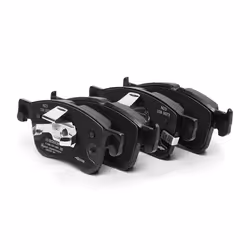 Brake pad set; BOSCH; Low-Metallic with integrated wear sensor, with acoustic wear warning with anti-squeak plate, with mount ...
