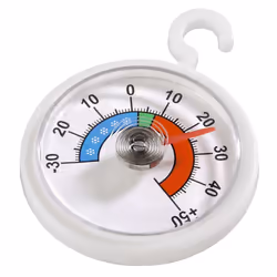 Xavax 1-Piece Refrigerator/Freezer Round Thermometer - White