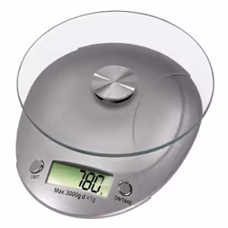 Xavax Milla, Electronic kitchen scale, 5 kg, Silver, Buttons, LCD, CR2032