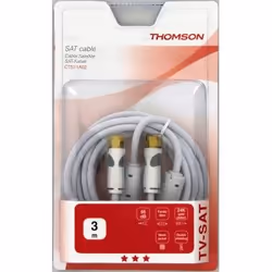 Thomson 00132229 coaxial cable 3 m F White - Additional view 2