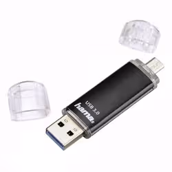 Hama Laeta Twin USB Flash Drive, USB 3.0, 128 GB, 40 MB/s, black - Additional view 3