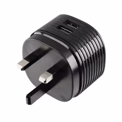 Hama &quot;Dual&quot; Charger. 2x USB. 2.4A with UK plug. black  	&nbsp;    	  		Twin power with max. 2.4 A power supply for  ...