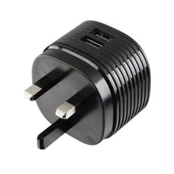 Hama Dual USB-A Wall Plug Charger. 2 x USB-A. UK Plug. 2.4A