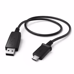 Hama 0.6m, USB2.0-A/USB2.0 Micro-B, 0.6 m, USB A, Micro-USB B, Male/Male, Black