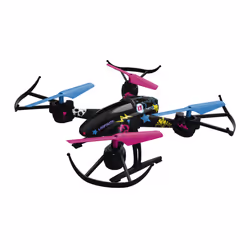 Hama Looptastic, 4 rotors, 100 m, 380 mAh, Black, Blue, Pink