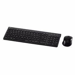 Hama Trento, Full-size (100%), Wireless, RF Wireless, QWERTZ, Black, Mouse included