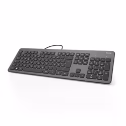 Hama KC-700, Full-size (100%), Wired, USB, QWERTZ, Black