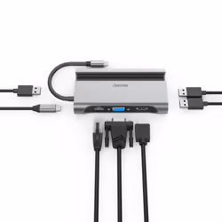 Hama 00200102 laptop dock/port replicator USB 3.2 Gen 1 (3.1 Gen 1) Type-C Anthracite, Grey