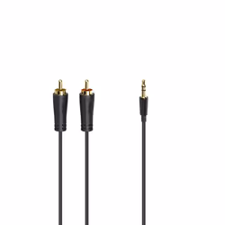 Hama 00205260, 3.5mm, Male, 2 x RCA, Male, 1.5 m, Black