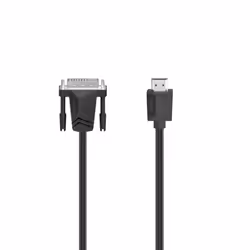 Hama 00200716, 3 m, DVI-D, HDMI Type A (Standard), Male, Male, Black