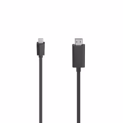 Hama 00200719, 3 m, USB C, HDMI Type A (Standard), Black