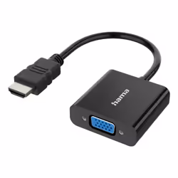 Hama 00300091, HDMI, VGA, Male, Black, 0.15 m, Male