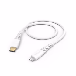 Hama 00201603, 1.5 m, Lightning, USB C, Male, Male, White