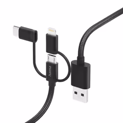 Hama 00201536, 1.5 m, USB A, USB C, USB 2.0, 0.48 Gbit/s, Black