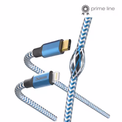 Hama Reflective, 1.5 m, Lightning, USB C, Male, Male, Blue