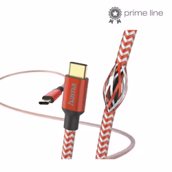 Hama Reflective, 1.5 m, USB C, USB C, USB 2.0, 0.48 Gbit/s, Red