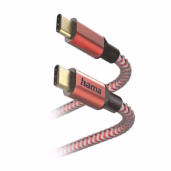 Hama Reflective USB cable USB 2.0 1.5 m USB C Red