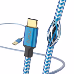 Hama Reflective USB cable USB 2.0 1.5 m USB A USB C Blue - Additional view 4