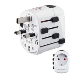 Hama World Travel Pro power plug adapter Universal White