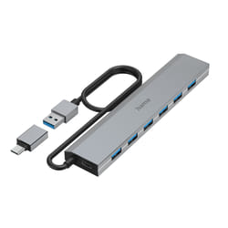 Hama 00200137 interface hub USB 3.2 Gen 1 (3.1 Gen 1) Type-A + Type-C 5000 Mbit/s Anthracite