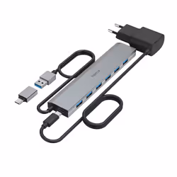 Hama 00200137 interface hub USB 3.2 Gen 1 (3.1 Gen 1) Type-A + Type-C 5000 Mbit/s Anthracite