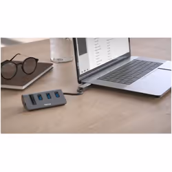 Hama 00200140 laptop dock/port replicator USB 3.2 Gen 1 (3.1 Gen 1) Type-A Anthracite, Black - Additional view 4